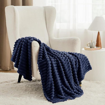 Bedsure GentleSoft Twin Blanket - Cozy Navy Blue Throw for Women | Soft, Large 66x90 Inches