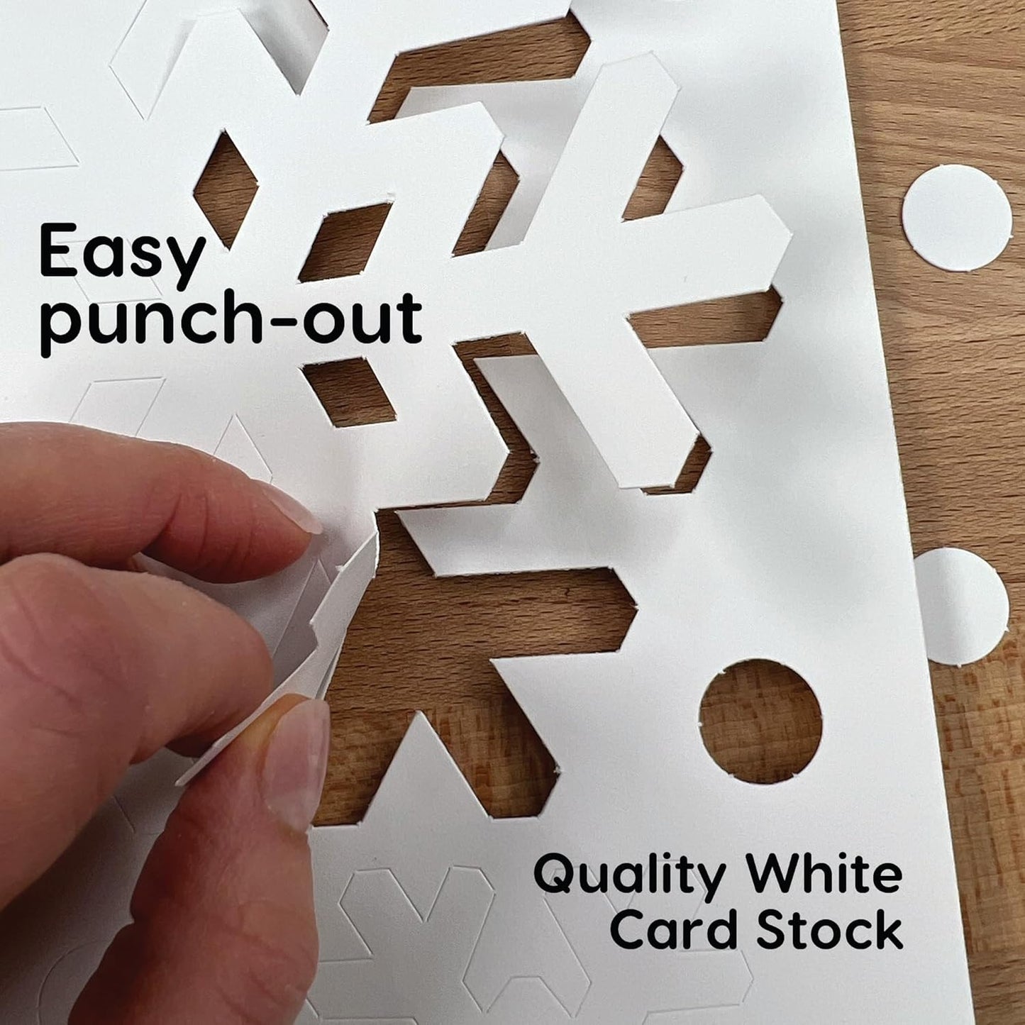 Regine Switzerland Snowflake Paper Cutouts - 80 Pieces of 2-Sided White Card Stock for Classroom Decor | Winter Decorations