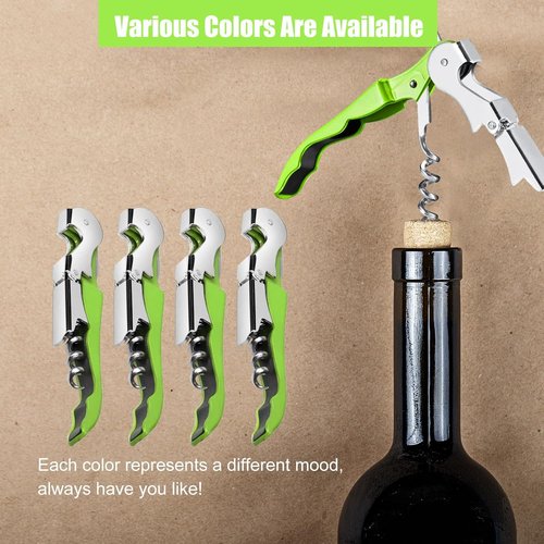 12 Pieces professional wine key wine opener Professional Waiter Corkscrews Stainless bottle opener Fold Serrated Foil Cutter Key for Family, Company Party,Bars,Restaurants(green)