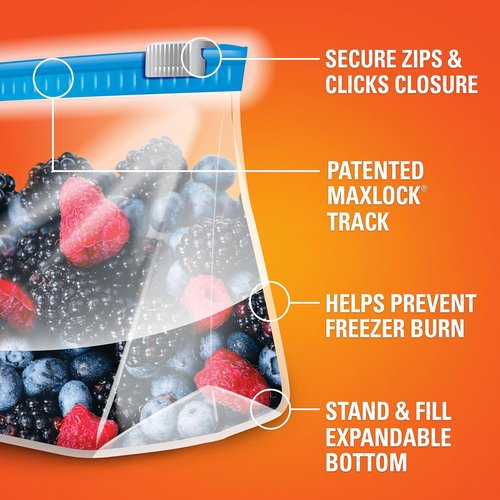 Hefty Slider Freezer Bags - Gallon Size, 56 Count | Durable Kitchen Storage Solution