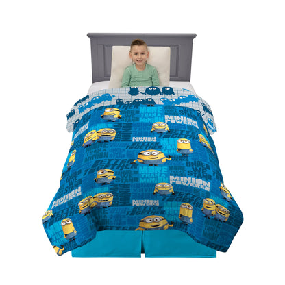Minions: The Rise Of Gru, Kids Bedding Soft Microfiber Comforter, Twin, By Franco