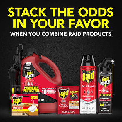 Raid Ant and Roach Killer, Fragrance Free, 17.5 OZ