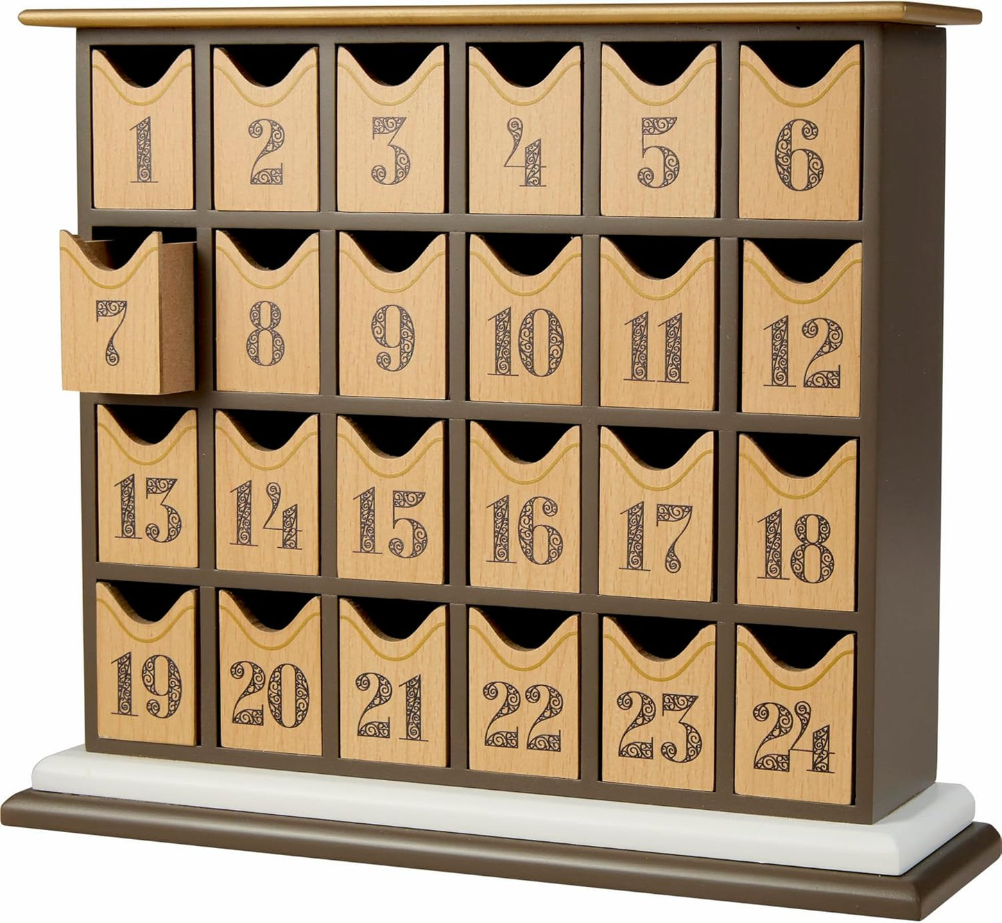 Precious Moments Countdown to Christmas Advent Calendar - Wooden Holiday Set with Storybook & Figurines - 251438