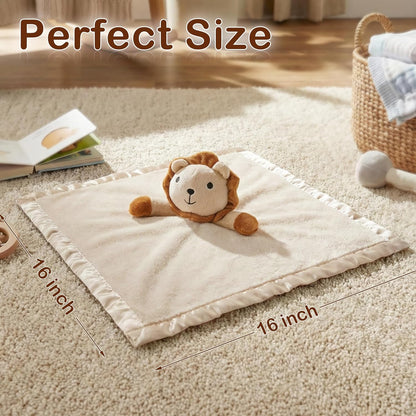 Pro Goleem Lion Security Blanket - Soft Unisex Lovey Snuggle Toy for Newborns | 16 Inch