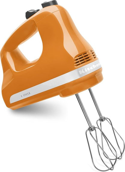 KitchenAid 5-Speed Hand Mixer - Ultra Power Performance in Vibrant Tangerine Color