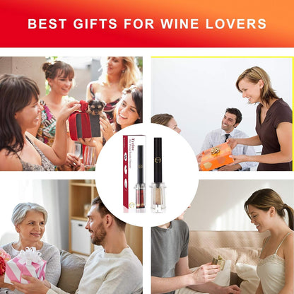 Wine Air Pressure Pump Bottle Opener Set With Foil Cutter,Simple Wine Pump Cork Remover Corkscrew,Efficient Corkscrew Bottle Opener,Easy Screw Out Tool,Great For Wine Lovers,Perfect Wine Gift.