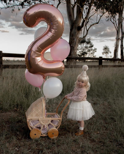 Rose Gold Number 12 Balloon - 40 Inch 12th Birthday Decorations for Girls & Boys