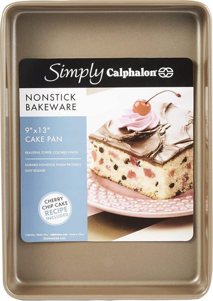 Calphalon Nonstick Bakeware - Rectangular Cake Pan | 9-Inch x 13-Inch for Effortless Baking