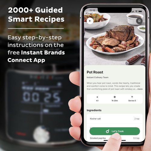 Instant Pot Pro Plus Wi-Fi 10-in-1 Pressure Cooker - Smart Cooking with 800+ Recipes, 6 Quart