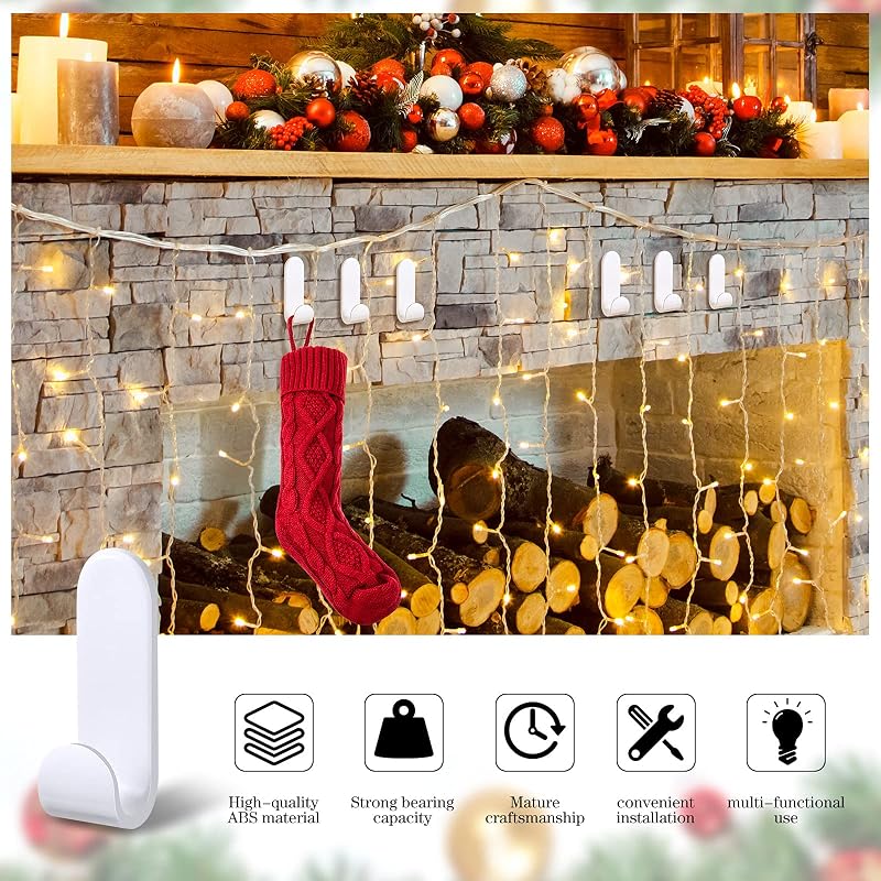 6-Pack 18 Inch Cable Knit Christmas Stockings with Hooks – White, Green, Red