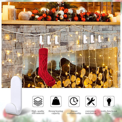 6-Pack 18 Inch Cable Knit Christmas Stockings with Hooks – White, Green, Red