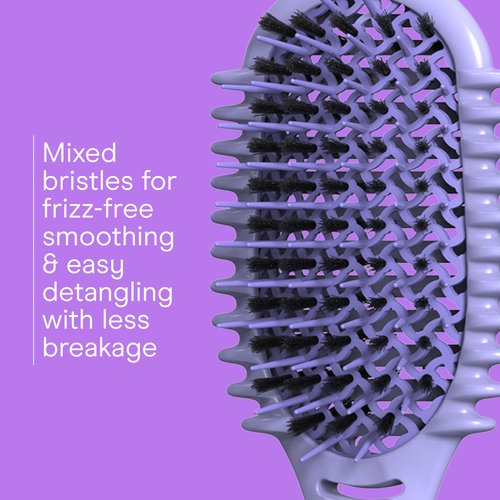 Conair Curl Define Pro Hair Brush for Curly Hair, Dual-Vent Design with Continuous Grooves, Mixed Bristles for Frizz-Free Detangling, Smoothing, and Curl Definition