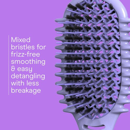 Conair Curl Define Pro Hair Brush for Curly Hair, Dual-Vent Design with Continuous Grooves, Mixed Bristles for Frizz-Free Detangling, Smoothing, and Curl Definition