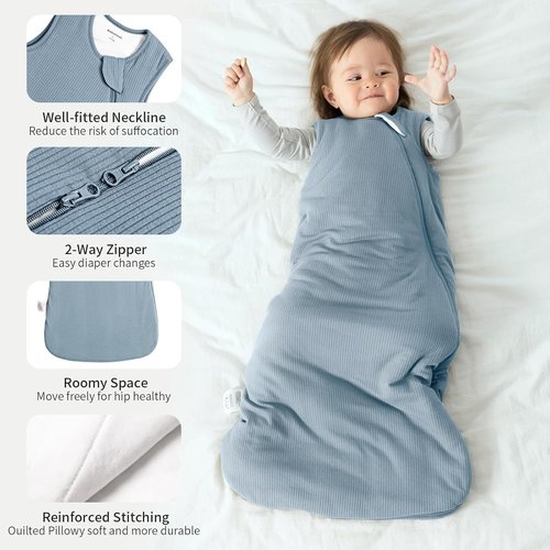 BubblePanda Sleep Sack | Supersoft Bamboo Toddler Sleeping Bag 24-36 Months | 1.0 Tog Breathable Design