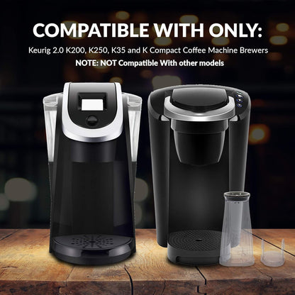 PureHQ Keurig Starter Kit - Replacement for K200, K250, K35, K-Duo & K-Compact | Includes Filter Holder & 3-Pack Water Filters
