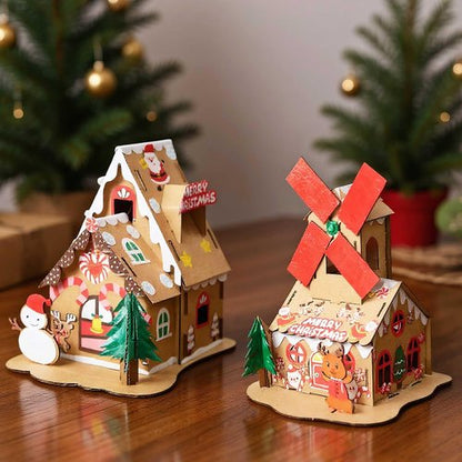 JeVenis Gingerbread House Craft Kit - DIY 3D Building Set for Christmas & New Year Decorations
