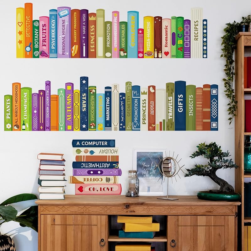 Books Wall Decals - Bookshelf Decal Variation of THIS Listing