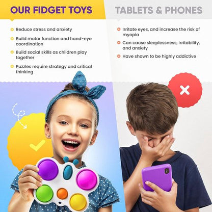 Fidget Poppers Pack - 50 Pcs Sensory Fidget Toys for Kids | Perfect Party Favors & Stocking Stuffers