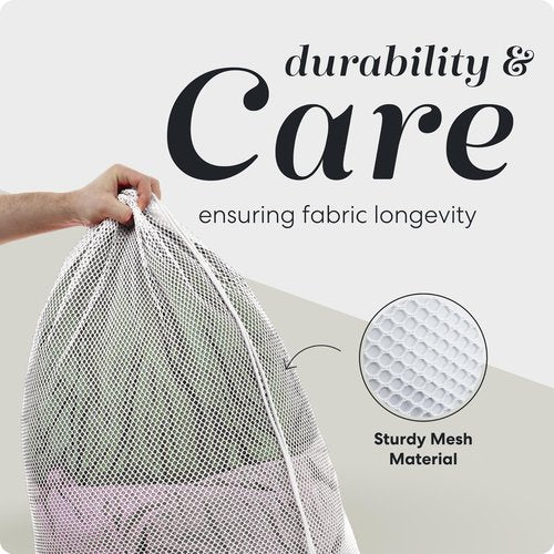 Handy Laundry Mesh Laundry Bag, Extra Large 24" x 36" – Heavy Duty, Machine Washable, Secure Drawstring Closure, Durable Mesh for Delicates, Travel, College Dorm, Storage, White