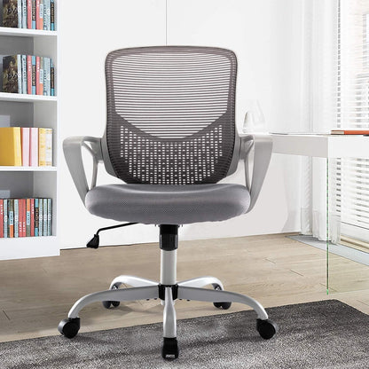 Regine Switzerland Ergonomic Office Chair - Adjustable Rolling Mesh Desk Chair with Lumbar Support | Modern Mid Back Design