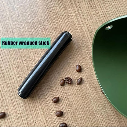 Knock Box by Barista Style - 4.6 In Espresso Grounds Container with Removable Rod | Non-Slip Base (Black)