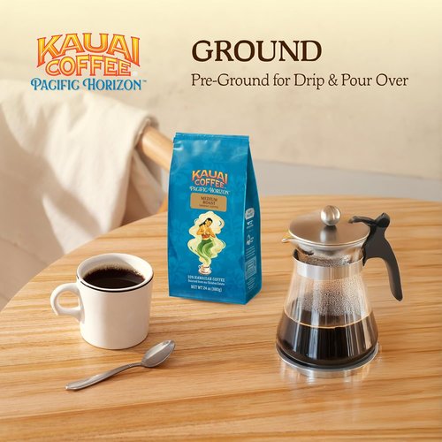 Kauai Coffee Ground Coffee - Smooth Medium Roast with Floral Notes & Bright Aroma - 24oz Koloa Estate