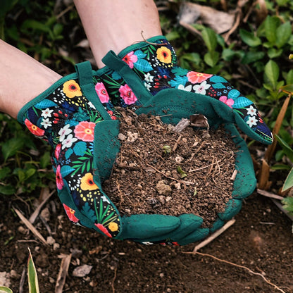Trifabricy Gardening Gloves - Breathable Leather, Thorn-Proof & Puncture-Resistant | Women's Size