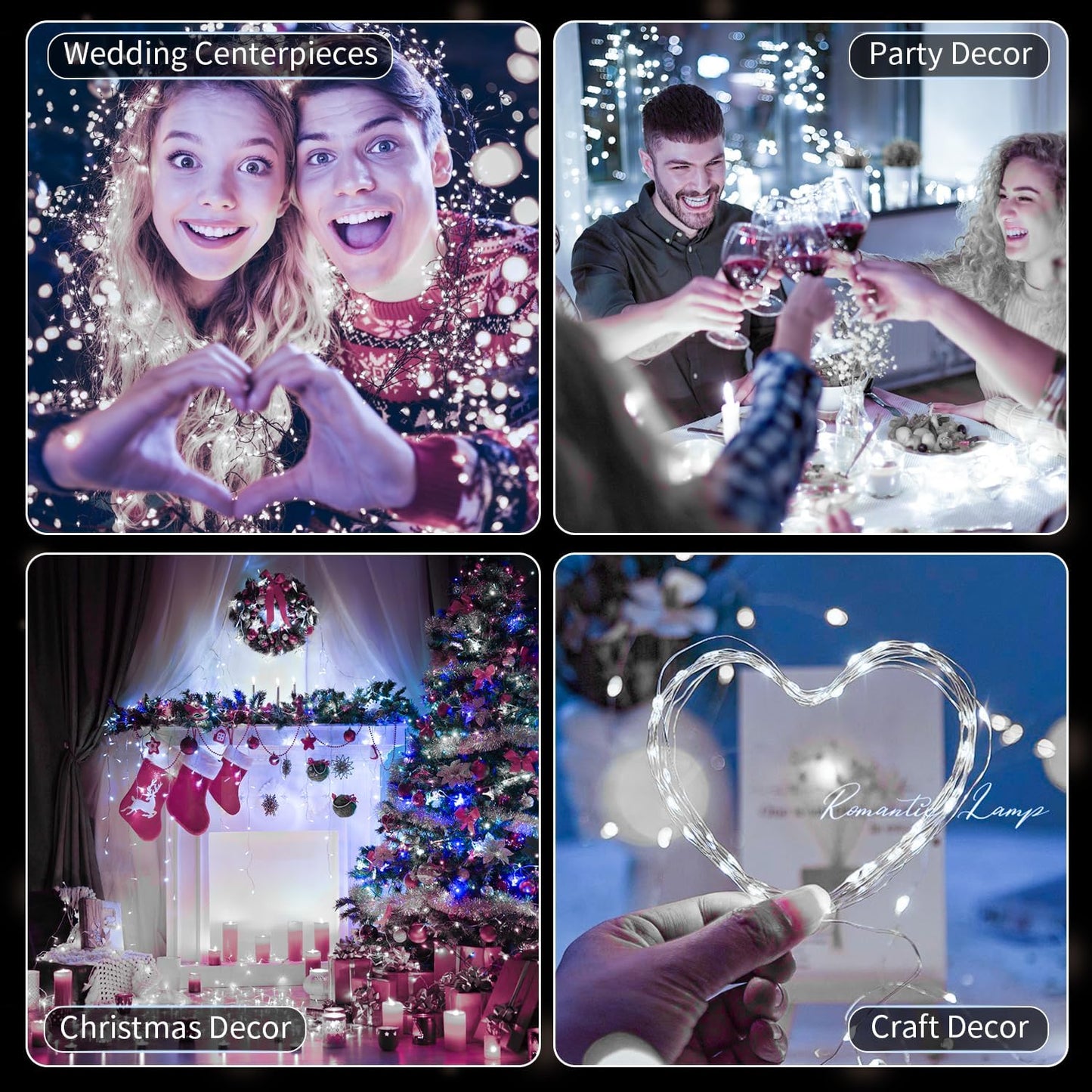 Skiennix 20 Pack LED Fairy Lights - Waterproof Mini Twinkle String Lights, 7FT, Battery Operated, Cool White