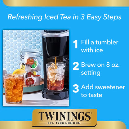 Twinings Decaf English Breakfast Tea K-Cup Pods for Keurig, 56 Count (Pack of 1), Naturally Decaffeinated Black Tea, Smooth, Flavourful, Robust, Enjoy Hot of Iced