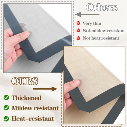Ninsula Silicone Baking Mats - Non-Stick, Food Safe 2-Pack | 16.5"x11.6" for Cookies, Bread, Pizzas