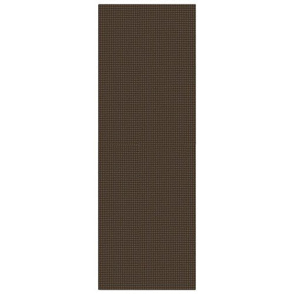 IOHOUZE Washable Runner Rug 2.6'x8' Non Slip Rubber Backed Wide Hallway Runner Entryway Runner Indoor, Kitchen Rugs Woven Cotton Floor Carpet for Hall Entrance Bedroom, Brown