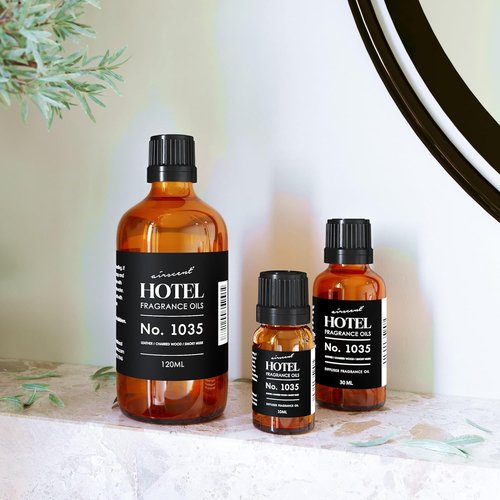 AirScent Hotel Diffuser Oil No. 1035 - Cade 26 Santal Blend Fragrance Oil for Diffusers | 10 mL Glass Bottle with Dropper