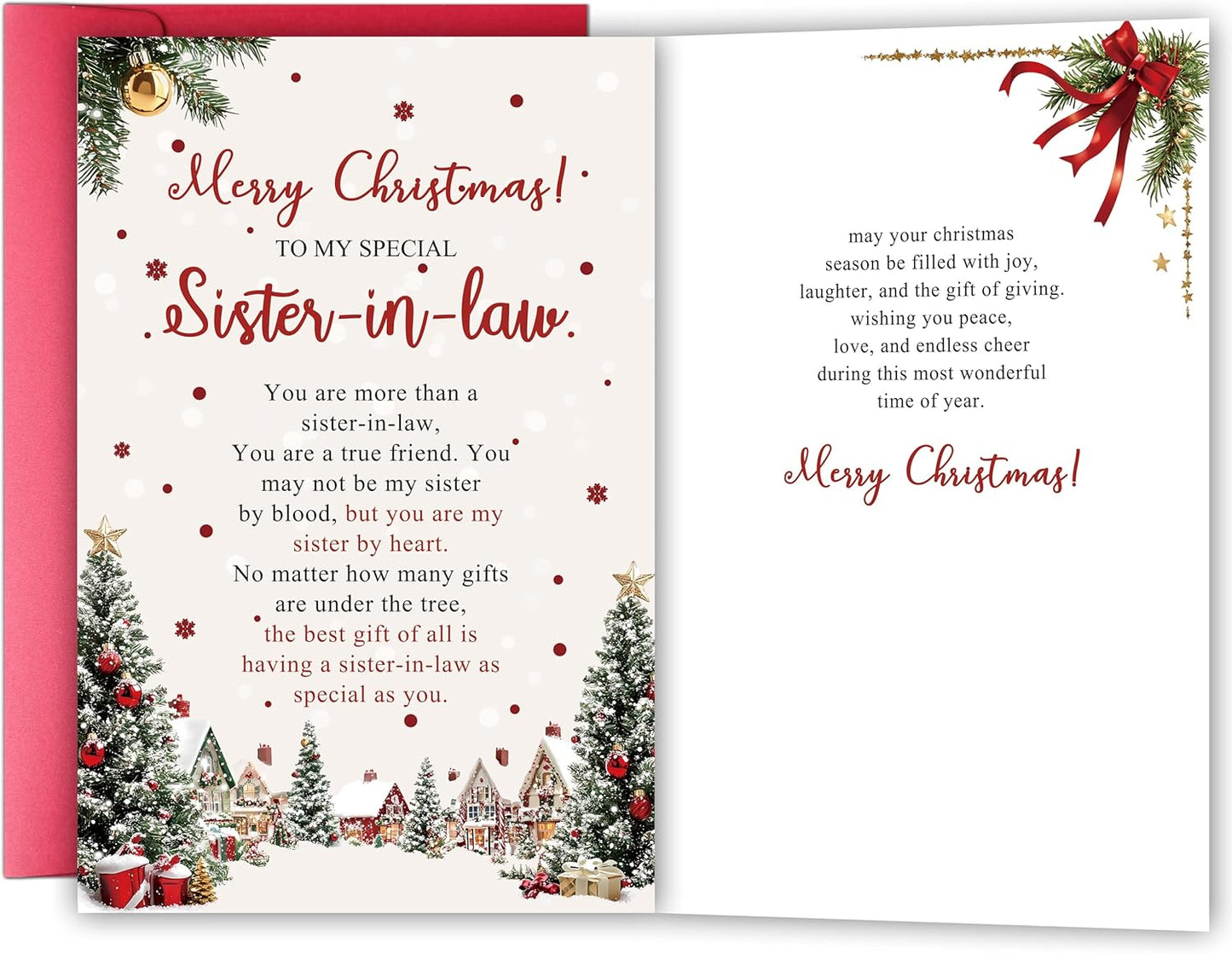 Regine Switzerland Christmas Card - Heartfelt Holiday Greeting for Sister-in-Law | Special Gift Idea
