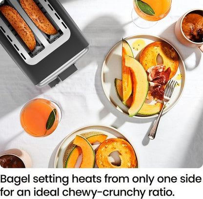 Chefman 2 Slice Toaster - 7 Shade Settings, Removable Crumb Tray, Ideal for Thick Bread & Bagels - Black