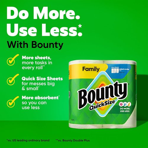 Bounty Quick-Size Paper Towels - Ultra Absorbent White Rolls | 16 Family Rolls  
Charmin Ultra Strong Clean Touch Toilet Paper - Soft & Durable | 18 Mega XL Rolls