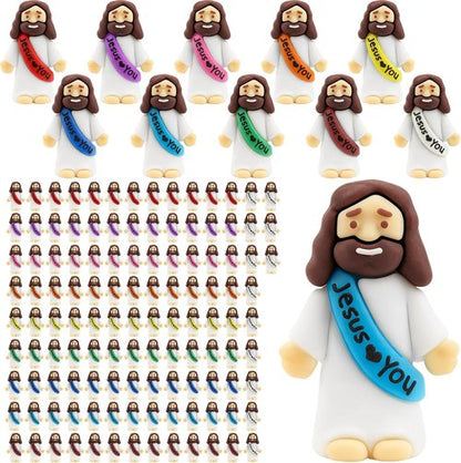 Little Jesus | 120 Mini Figurines Set - Cute Baby Jesus Pocket Gifts for Easter & Baptism