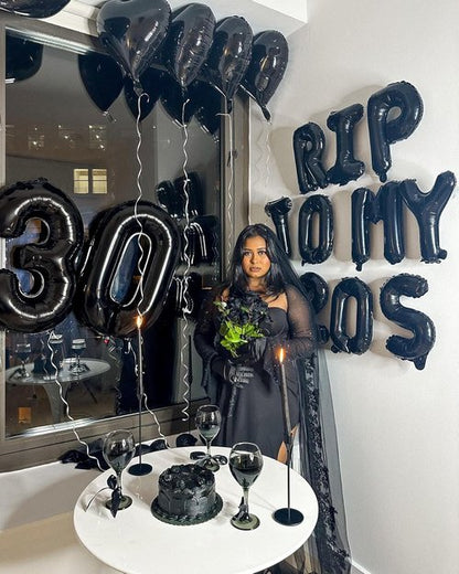 Black Number 60 Balloon - 40 Inch 60th Birthday Decoration for Men & Women | Party Supplies