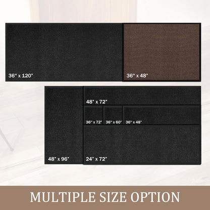 Traffic Guard | Heavy-Duty Commercial Grade Door Mat - Non-Slip Rubber Backing, 3' x 4', Brown