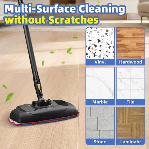LOVECO Microfiber Mop Pad 6-Pack - Reusable & Machine Washable for McCulloch Steam Cleaners