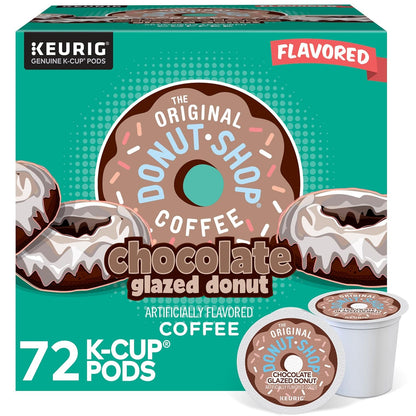 Original Donut Shop Coffee - Chocolate Glazed Donut K-Cup Pods | Medium Roast, 72 Count