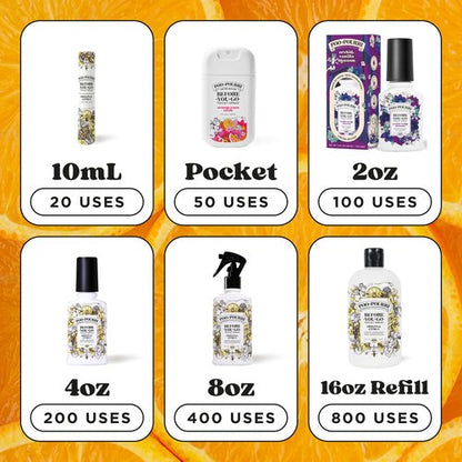 Poo-Pourri Tear & Share Bloom in the Bathroom Set Before-You-Go Toilet Pocket Sprayers Travel Essentials Variety 2 Pack - Bathroom Odor Removers - Travel Size Toiletries - Plant Based Ingredients