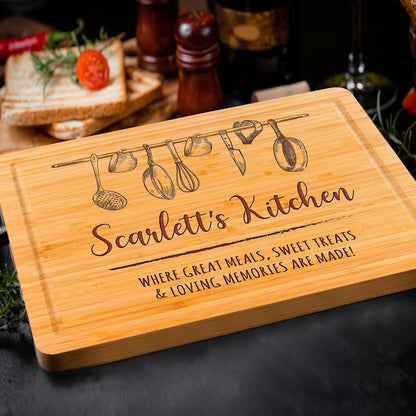 Skiennix Personalized Engraved Cutting Board - Unique Custom Gift for Mom, Wife, or Grandma | Perfect for Any Occasion