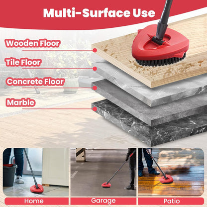 O Cedar Spin Mop Replacement Kit - 2 Microfiber Mop Heads, 58" Handle & Scrub Brush Attachment