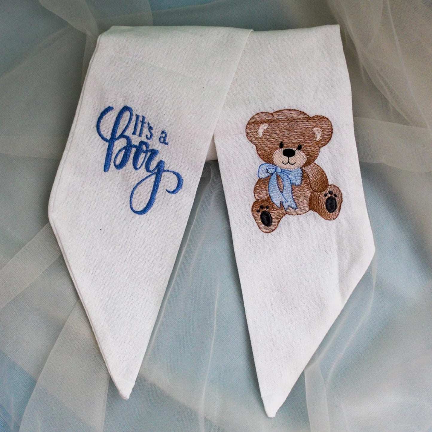 Quality Wreath Sash by [Brand Name] - It's a Boy Monogrammed Baby Shower Decor | 56" L x 4.5" W