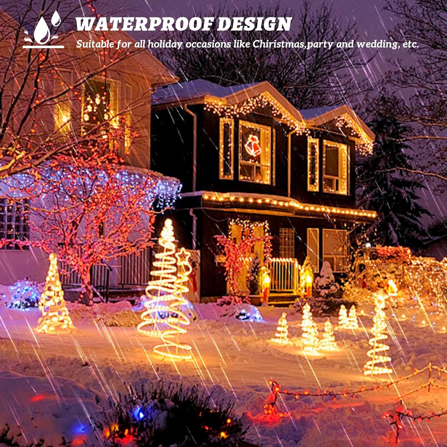 Skiennix 33ft 100 LED Fairy String Lights - Waterproof Warm White Twinkle Lights for Indoor/Outdoor Decor