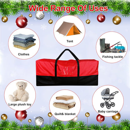 Skiennix Christmas Tree Storage Bag - Heavy-Duty 600D Oxford for 10 Ft Trees | Reinforced Handles & Zipper Pocket
