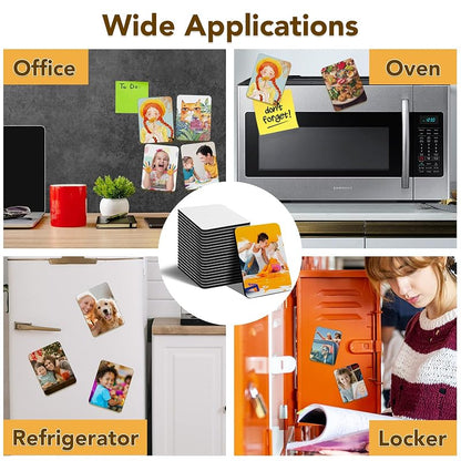 40 Pack Sublimation Magnet Blanks Set - 40 Rubber Pads + 40 DIY Magnets, Personalize Kitchen Decor - Variation of THIS listing