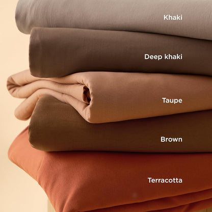 Bedsure Taupe California King Duvet Cover - Extra Soft Prewashed Cotton-Like Polyester Set, 104x98" with Zipper Closure & 2 Pillow Shams