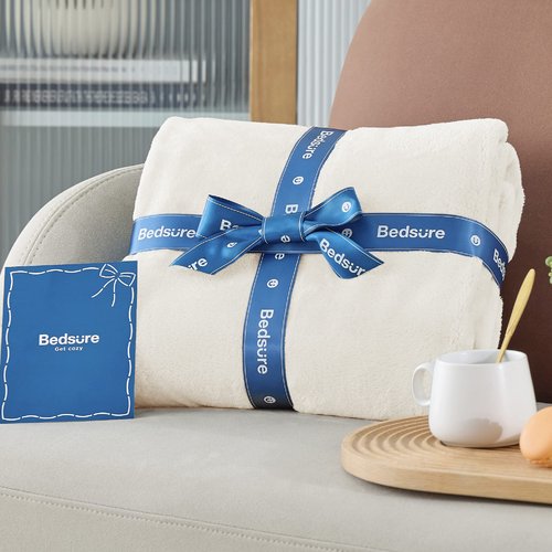 Bedsure Fleece Blankets King Size Cream - Bed Blanket Soft Lightweight Plush Cozy Fuzzy Luxury Microfiber, 108x90 inches