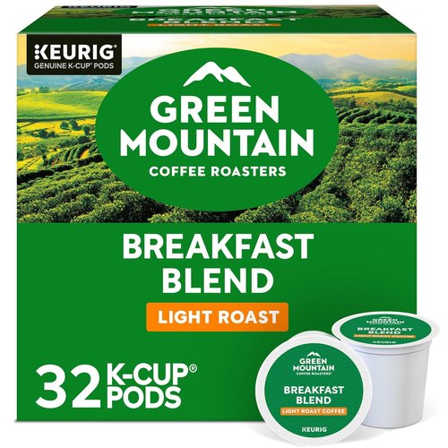 Green Mountain Coffee Roasters Breakfast Blend K-Cup Pods - Light Roast Coffee, 32 Count